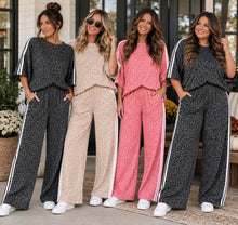 Load image into Gallery viewer, Leopard Varsity Stripe Set
