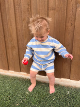 Load image into Gallery viewer, Blue Striped Shorts Set
